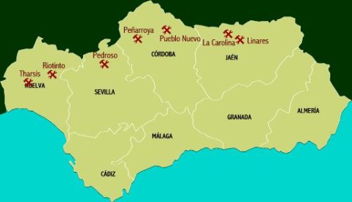 Principales explotaciones mineras de Andalucía