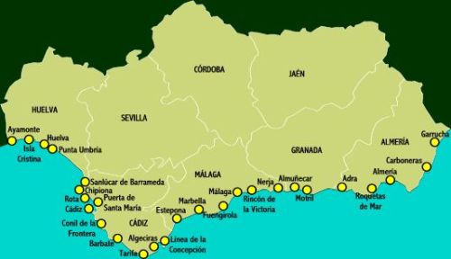 Principales puertos pesqueros de Andalucía