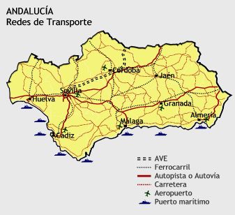 Los transportes en Andalucía